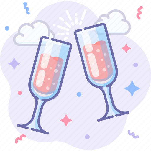 Celebration, cheers, clink, glasses, party icon - Download on Iconfinder