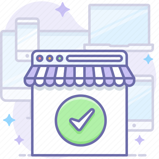 Browser, shop, complete icon - Download on Iconfinder