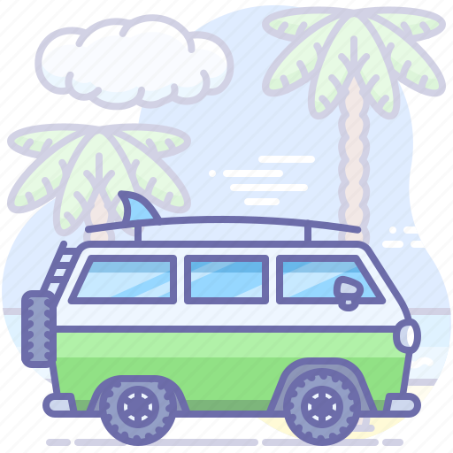 Hippy, travel, van icon - Download on Iconfinder