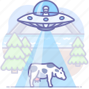 abduction, cow, ufo
