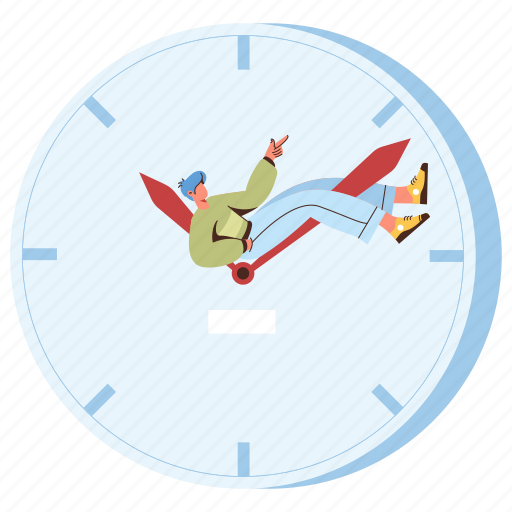 Character, builder, workflow, deadline, time, clock, office illustration - Download on Iconfinder