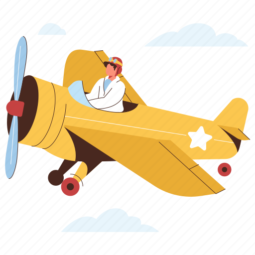 Transportation, flight, fly, airplane, aeroplane, plane, travel illustration - Download on Iconfinder