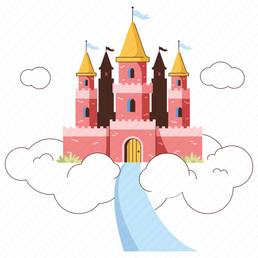 Travel, achievements, castle, road, destination, accomplishment, winner illustration - Download on Iconfinder