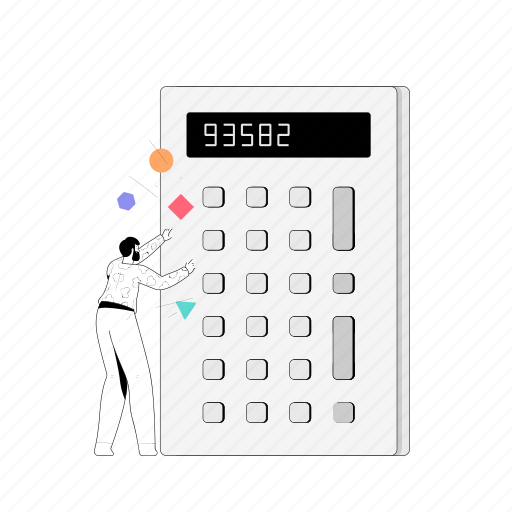Tools, man, calculator, math, accounting, mathematics, calculate illustration - Download on Iconfinder