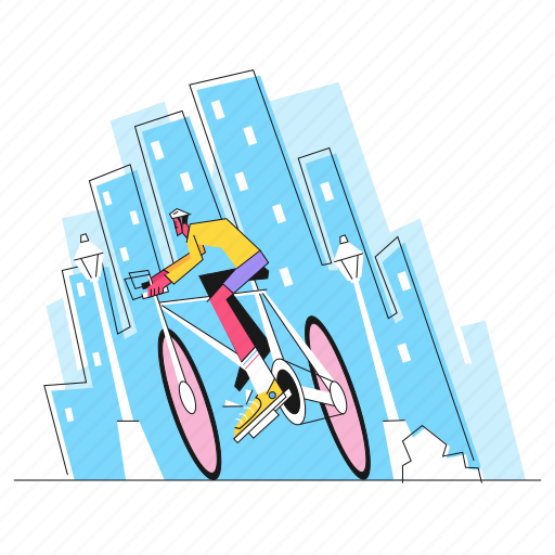 Bike, bicycle, travel, transport, transportation illustration - Download on Iconfinder