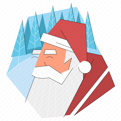 Santa, christmas, man, santa claus, beard, celebration illustration - Download on Iconfinder