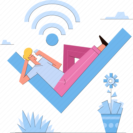 Man, confirm, wifi, wireless, internet illustration - Download on Iconfinder
