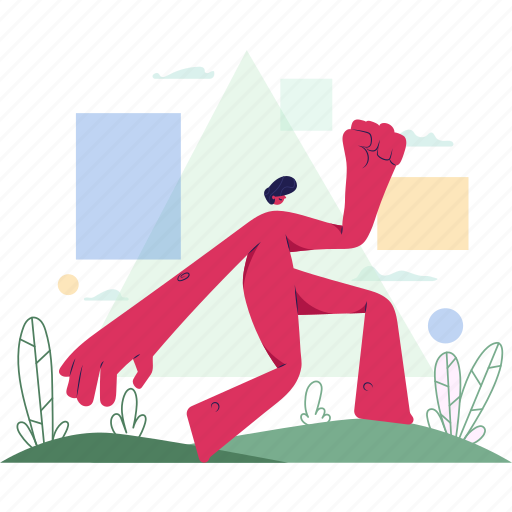 Fitness, man, activity illustration - Download on Iconfinder