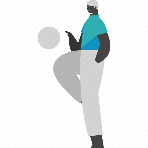 Man, dribble, ball, play illustration - Download on Iconfinder