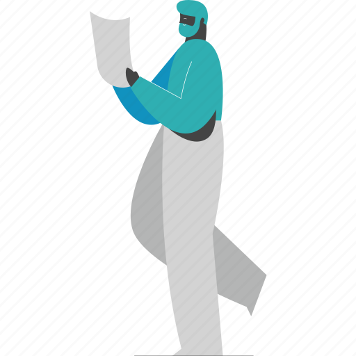 Man, read, paper, male illustration - Download on Iconfinder