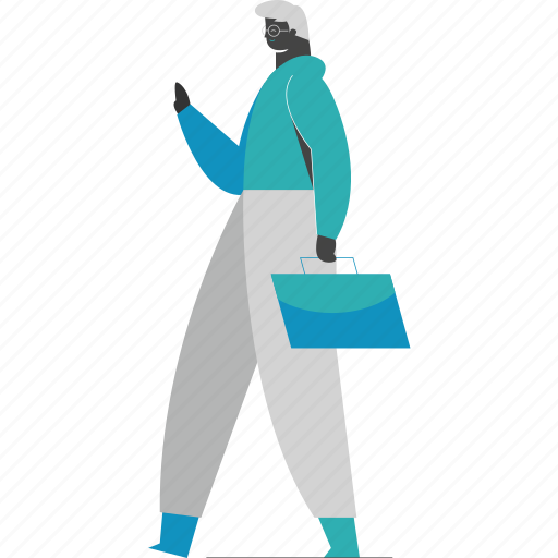 Man, briefcase, suitcase, bag illustration - Download on Iconfinder