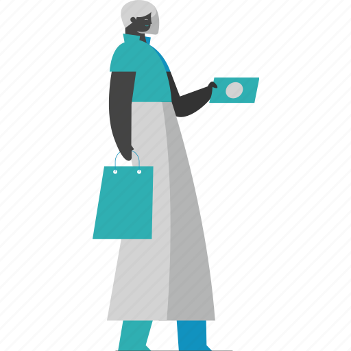 Woman, payment, shopping, ecommerce illustration - Download on Iconfinder