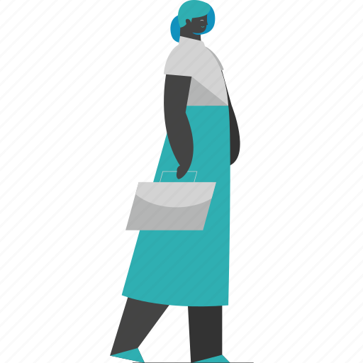 Woman, briefcase, suitcase, bag illustration - Download on Iconfinder