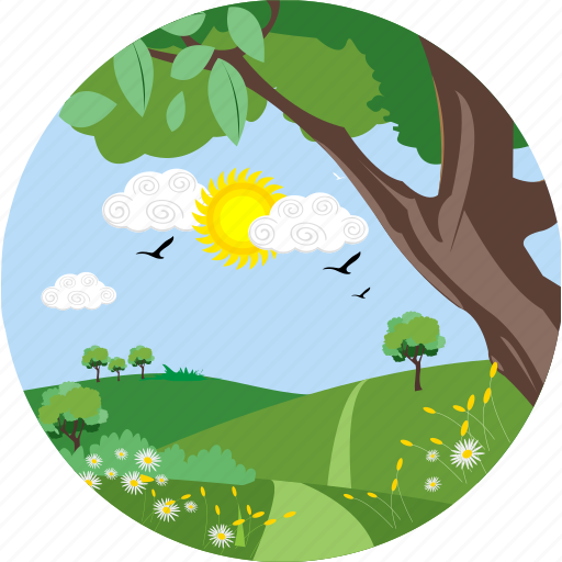 Eco, nature, park, ecology, environment, greenery, sun icon - Download on Iconfinder