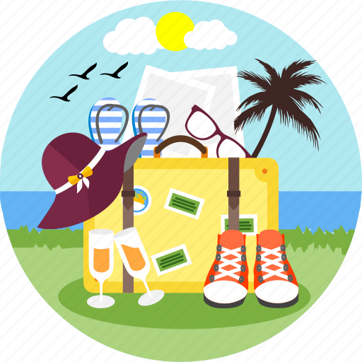 Packing, travel, hat, picnic, shoes, vacation, vacations icon - Download on Iconfinder