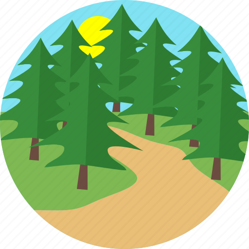 Forest, mud road, road, trees, street, sunset, tree icon - Download on Iconfinder