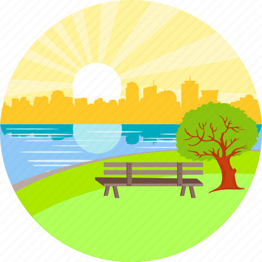 Morning, park, river, garden, good morning, lake, seat icon - Download on Iconfinder