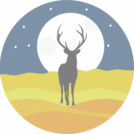 Animal, night, deer, swamp, reindeer icon - Download on Iconfinder