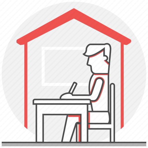 Alone, home, learning, school, schooling, study, work icon - Download on Iconfinder