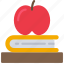 apple, on, desk, education, teacher, supplies 