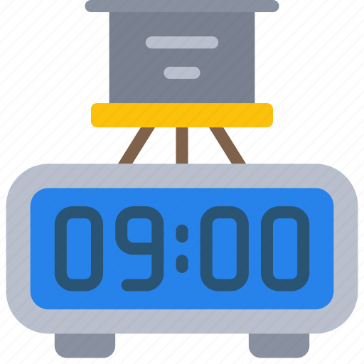 Lesson, alarm, education, alarms, whiteboard icon - Download on Iconfinder
