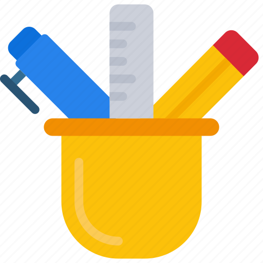 Supplies, education, stationary, ruler, pen icon - Download on Iconfinder