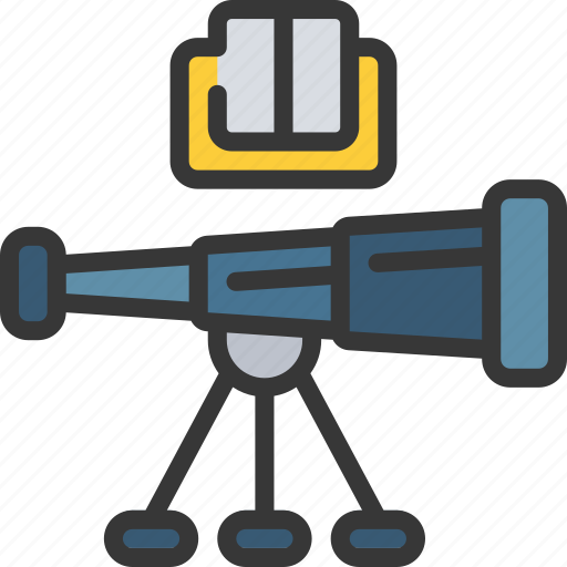 Research, education, telescope, book icon - Download on Iconfinder