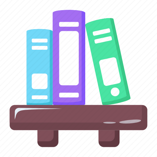 Bookshelf, book rack, library books, library rack, library shelf icon - Download on Iconfinder