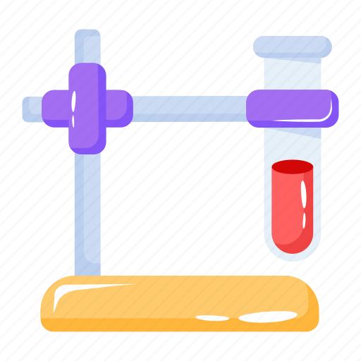 Retort stand, chemical testing, chemical vial, test tube, lab testing icon - Download on Iconfinder