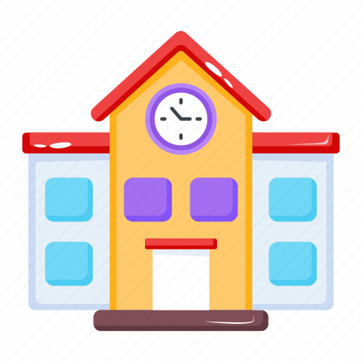 Learning institute, school building, school, academy building, school architecture icon - Download on Iconfinder