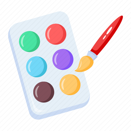 Watercolour kit, watercolour palette, watercolour box, paint box, painting tools icon - Download on Iconfinder