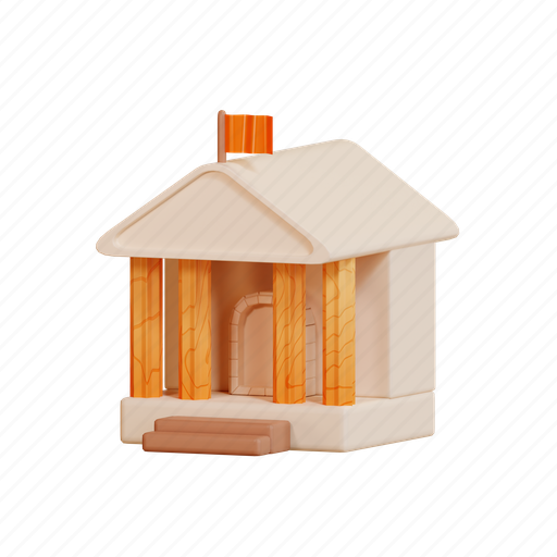 School, building, education, house, learning, home, study 3D illustration - Download on Iconfinder