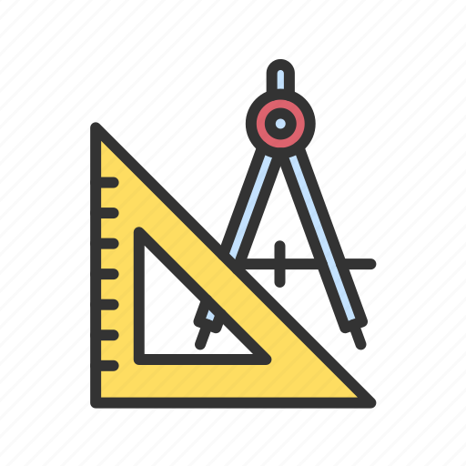 Geometry tools, compass, math, mathematics icon - Download on Iconfinder