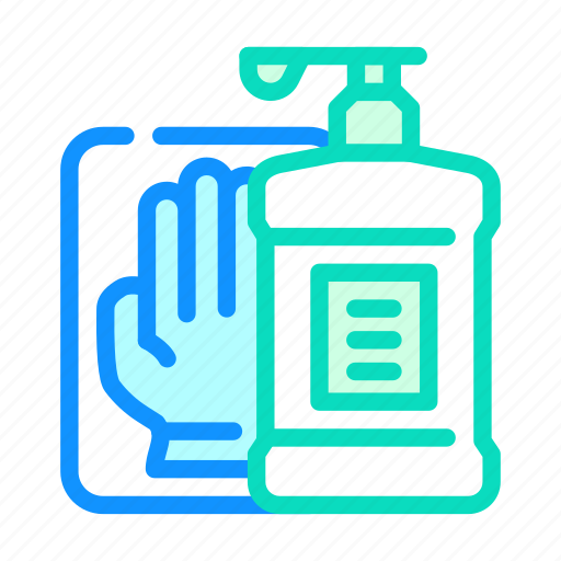 Antiseptic, gloves, canteen, school, food, menu icon - Download on Iconfinder