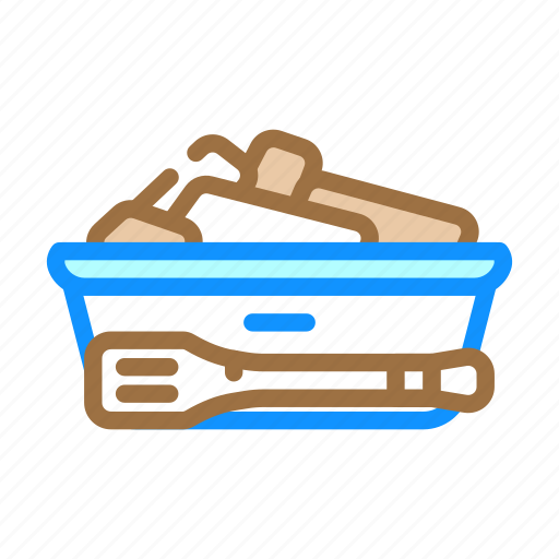 Bread, basket, tongs, canteen, school, food icon - Download on Iconfinder