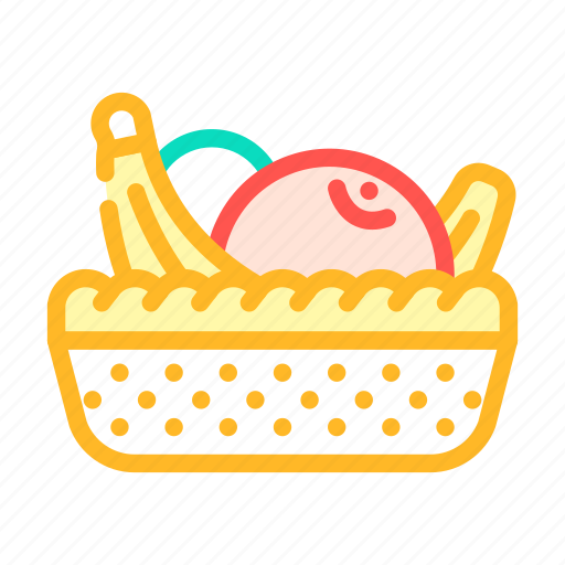 Fruit, basket, canteen, school, food, menu icon - Download on Iconfinder