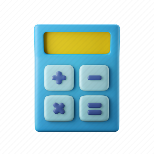 Calculator, math, finance, accounting, economy 3D illustration - Download on Iconfinder