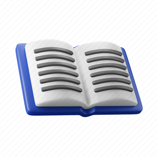 Study, open book, knowledge, reading, literature 3D illustration - Download on Iconfinder