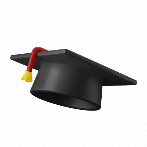 Mortarboard, graduation, university, cap, college 3D illustration - Download on Iconfinder