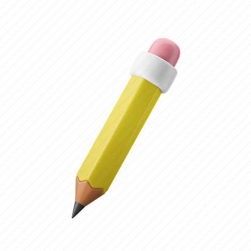 Pencil, write, draw, edit, notetaking 3D illustration - Download on Iconfinder
