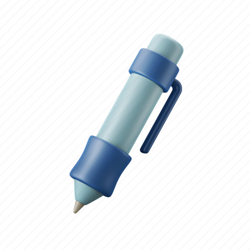Pen, writing, edit, signature, stationery 3D illustration - Download on Iconfinder