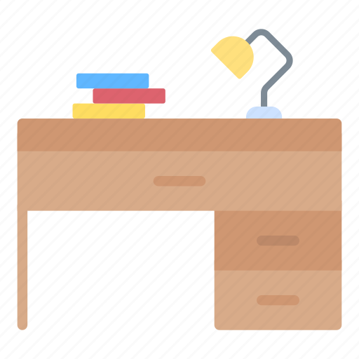 Study desk, table, workplace, working station icon - Download on Iconfinder