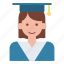female, graduates, students, avatars 