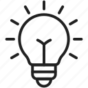 bulb, light, idea, lamp