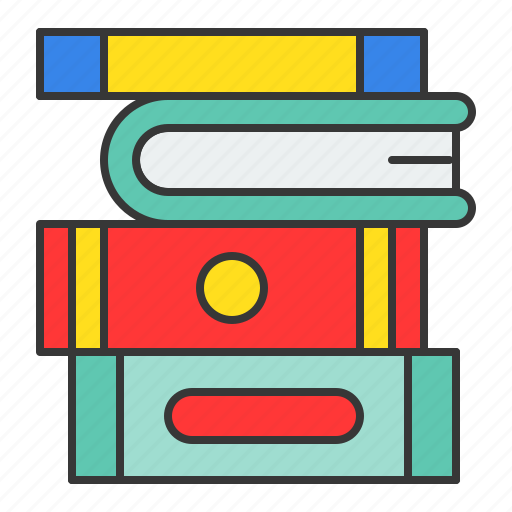 Book, education, learning, school, study, books, stack of books icon - Download on Iconfinder
