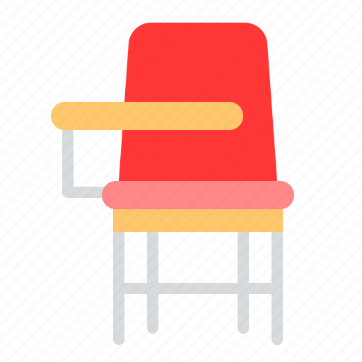Chair, chair desk, desk, furniture, school, student chair icon - Download on Iconfinder