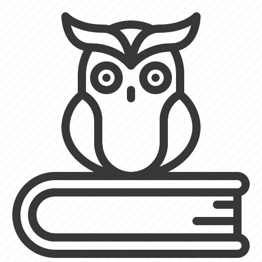 Book, education, knowledge, owl, school, wisdom icon - Download on Iconfinder