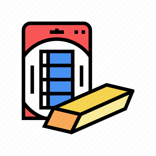 Eraser, packaging, school, supplies, stationery, tools icon - Download on Iconfinder