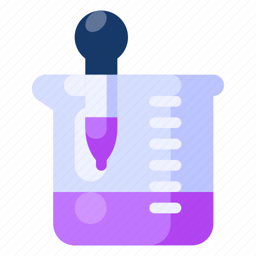 Beaker glass, chemistry, dropper, education, knowledge, research, science icon - Download on Iconfinder