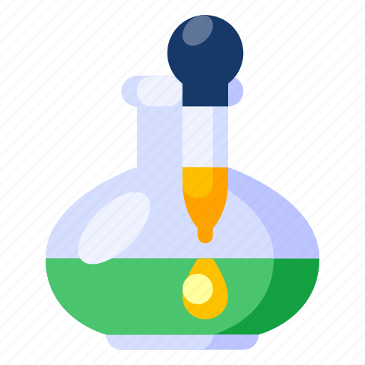 Beaker glass, chemistry, convex, dropper, education, knowledge, science icon - Download on Iconfinder